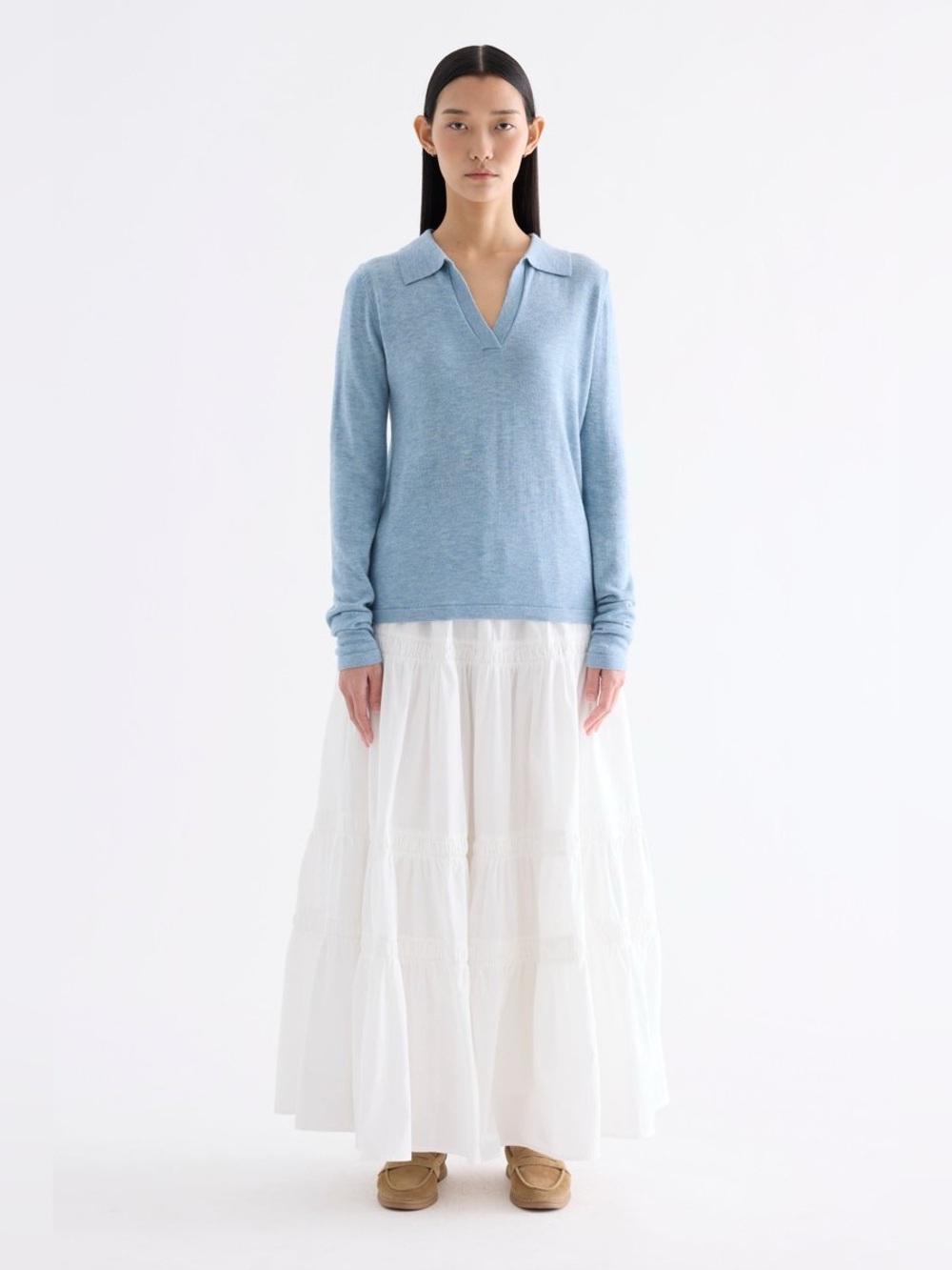 J. McLaughlin Alyce Cashmere Polo Sweater